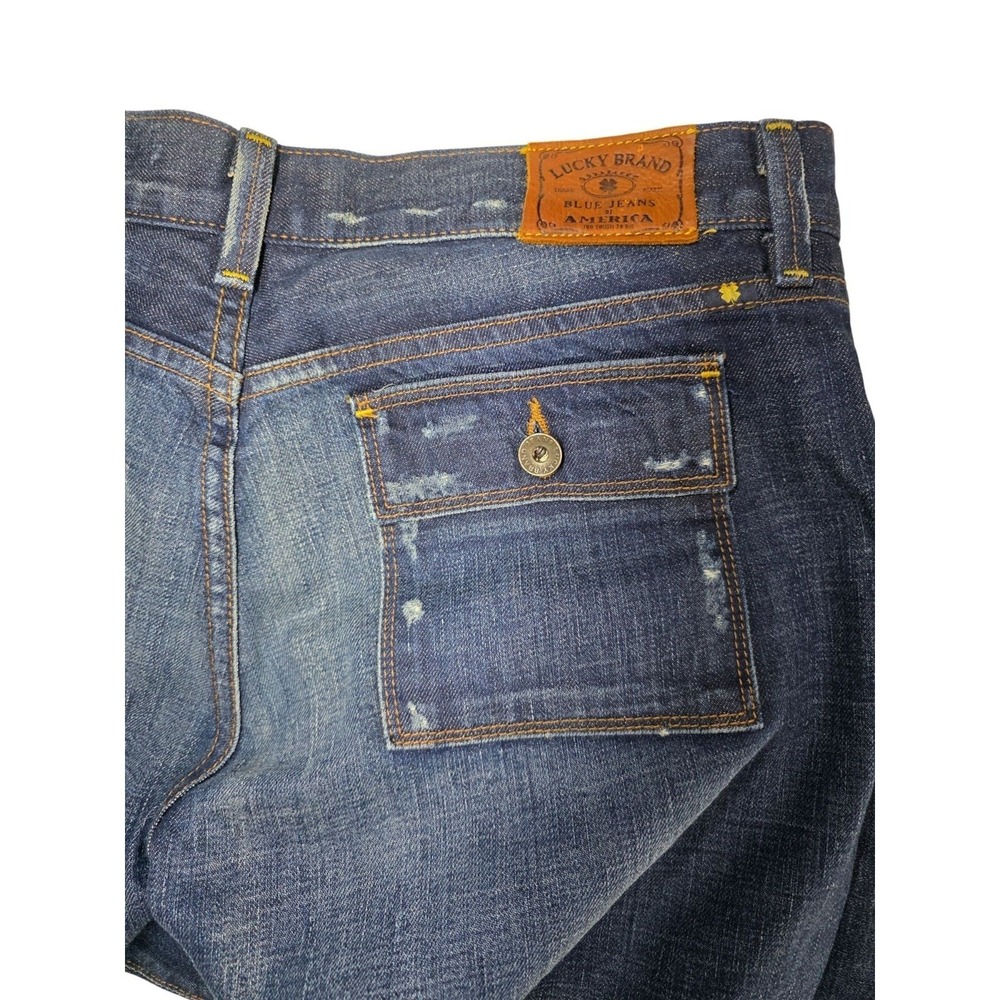 Lucky Brand Sweet N Crop Jeans Womens 8 29 Mid Rise Easy Fit Blue Distressed NEW